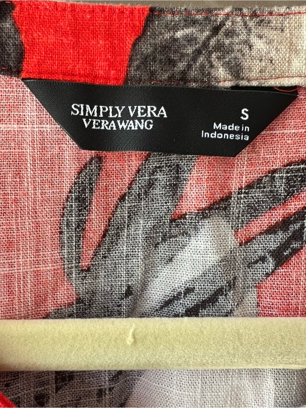 Simply Vera Vera Wang Red Floral Tie-Waist V-Neck Mini Dress - Picture 2 of 6